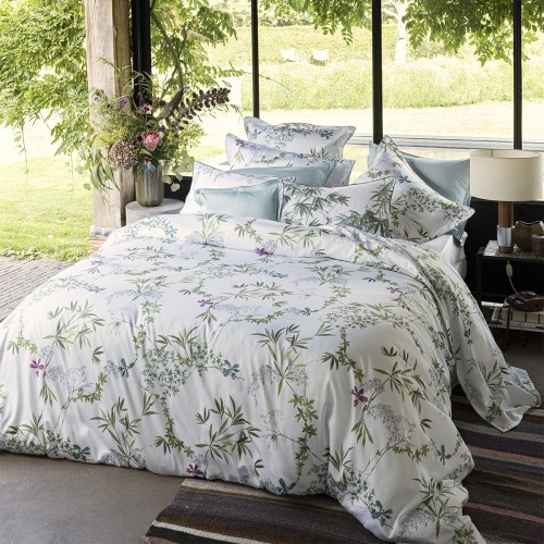 Matin, Housse de couette imprimée en satin de coton Bio 120 fils/cm² - Alexandre Turpault