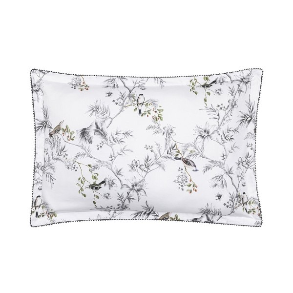 Charme, Taie d'oreiller rectangle imprimée en satin de coton Bio 120 fils/cm² - Alexandre Turpault