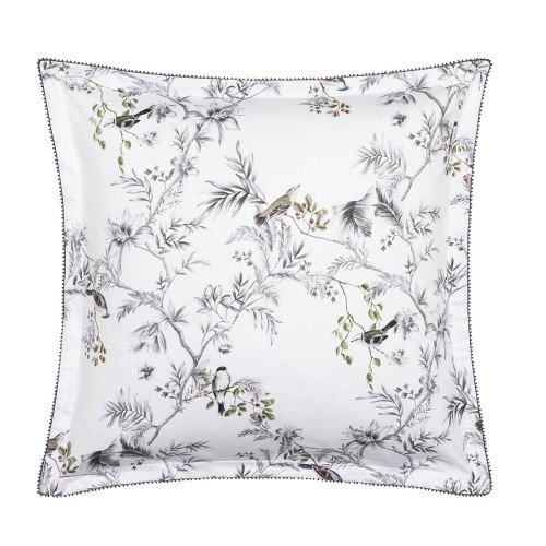 Charme, Taie d'oreiller carrée imprimée en satin de coton Bio 120 fils/cm² - Alexandre Turpault