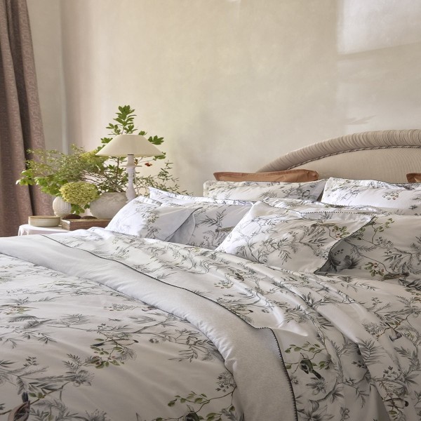 Charme, Housse de couette imprimée en satin de coton Bio 120 fils/cm² - Alexandre Turpault