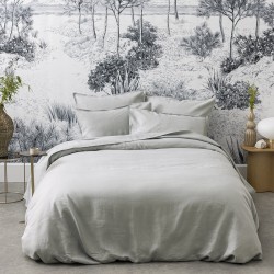 Nouvelle Vague Eau, Housse de couette en lin lavé français Alexandre Turpault