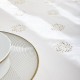 Nappe antitache pur lin uni brodé Sidérale Blanc, Alexandre Turpault