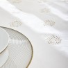 Nappe antitache pur lin uni brodé Sidérale Blanc, Alexandre Turpault