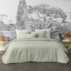 Jouvence Opale, Parure de lit en chambray de chanvre français Alexandre Turpault