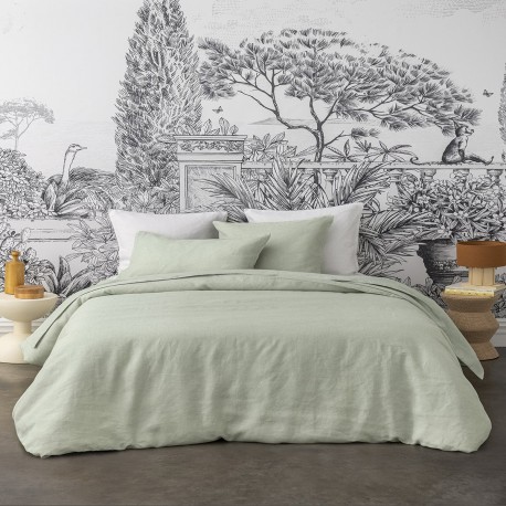 Jouvence Opale, Housse de couette en chambray de chanvre français Alexandre Turpault