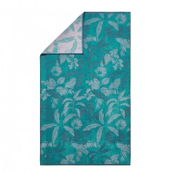 Serviette de plage en jacquard de coton Bali Turquoise, Essix