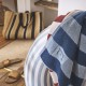 Serviette de plage en jacquard de coton Transat Marin, Essix