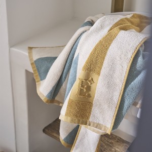 Serviette de plage en jacquard de coton Transat Riviera, Essix 2