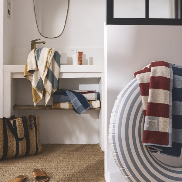Serviettes de plage en jacquard de coton Transat , Essix