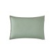 Taie d'oreiller rectangle en percale de coton unie Première Sauge, Essix