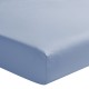 Drap housse lit electrique uni en percale de coton Bleu Olympe