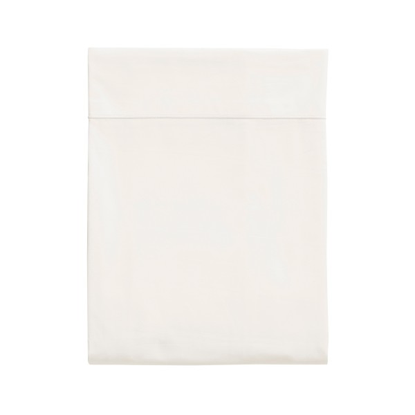 Drap plat en percale de coton unie Première Meringue, Essix