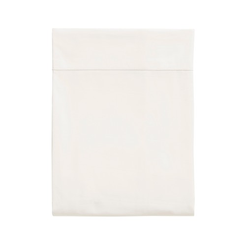 Drap plat en percale de coton unie Première Meringue, Essix