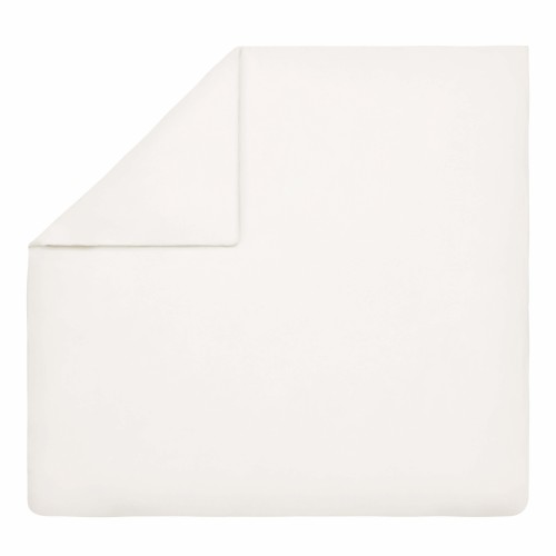 Housse de couette en percale de coton unie Première Meringue, Essix