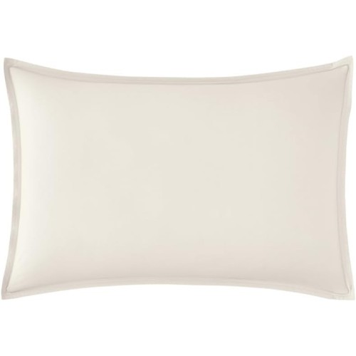 Taie d'oreiller rectangle en percale de coton unie Première Meringue, Essix