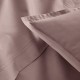 Parure de lit unie en percale de coton 80 fils/cm² Première Lilas, Essix