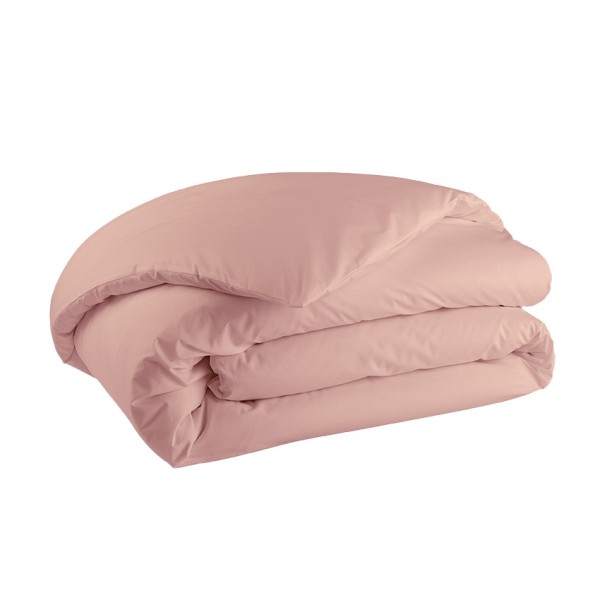 Housse de couette unie en percale de coton 80 fils/cm² Première Lilas, Essix