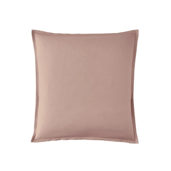 Taie d'oreiller carrée unie en percale de coton 80 fils/cm² Première Lilas, Essix
