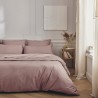 Housse de couette unie en percale de coton 80 fils/cm² Première Lilas, Essix