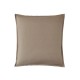 Taie d'oreiller carrée unie en percale de coton 80 fils/cm² Première Taupe, Essix