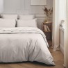 Housse de couette unie en percale de coton 80 fils/cm² Première Gris perle, Essix