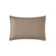 Taie d'oreiller rectangle unie en percale de coton 80 fils/cm² Première Taupe, Essix