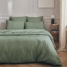 Housse de couette unie en percale de coton 80 fils/cm² Première Sauge, Essix