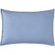 Taie d'oreiller rectangle unie en percale de coton 80 fils/cm² Première Bleu Olympe, Essix