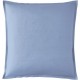 Taie d'oreiller carrée unie en percale de coton 80 fils/cm² Première Bleu Olympe, Essix