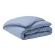 Housse de couette unie en percale de coton 80 fils/cm² Première Bleu Olympe, Essix