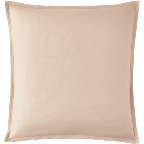 Taie d'oreiller carrée unie en percale de coton 80 fils/cm² Première Ballerine, Essix