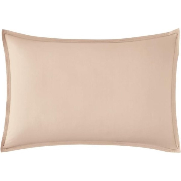Taie d'oreiller rectangle unie en percale de coton 80 fils/cm² Première Ballerine, Essix