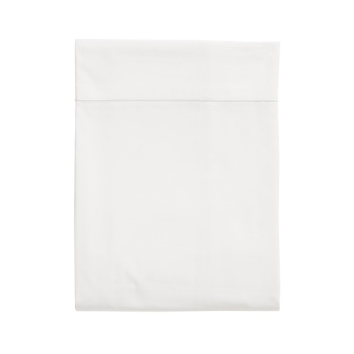 Drap plat uni en percale de coton 80 fils/cm² Première Blanc, Essix