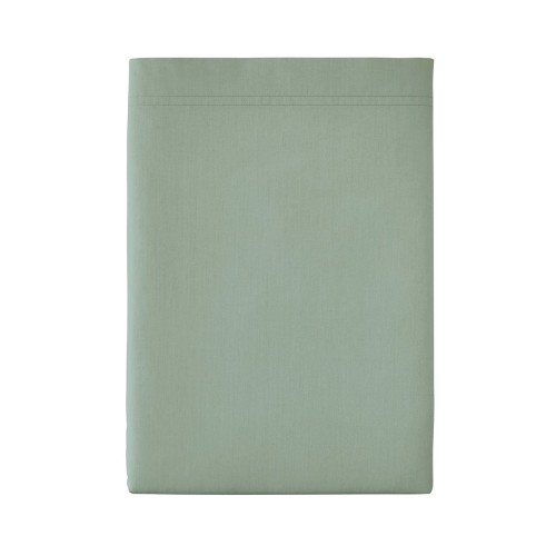 Drap plat uni en percale de coton 80 fils/cm² Première Sauge, Essix