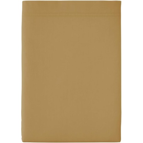 Drap plat uni en percale de coton 80 fils/cm² Première Sahara, Essix