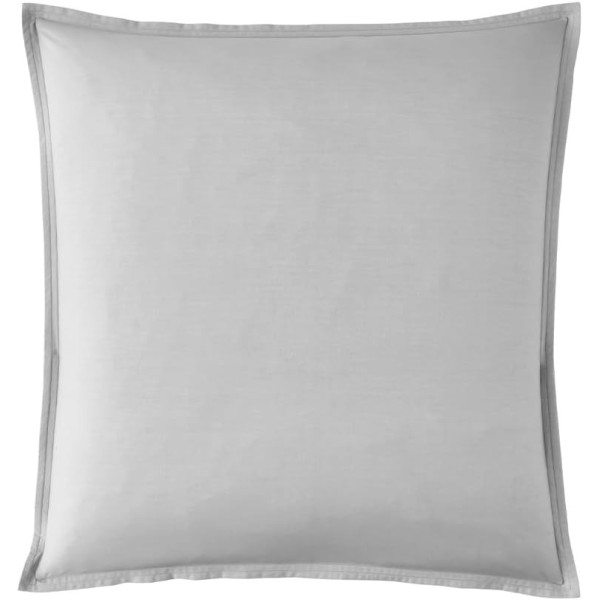Taie d'oreiller carrée unie en percale de coton 80 fils/cm² Première Galet, Essix