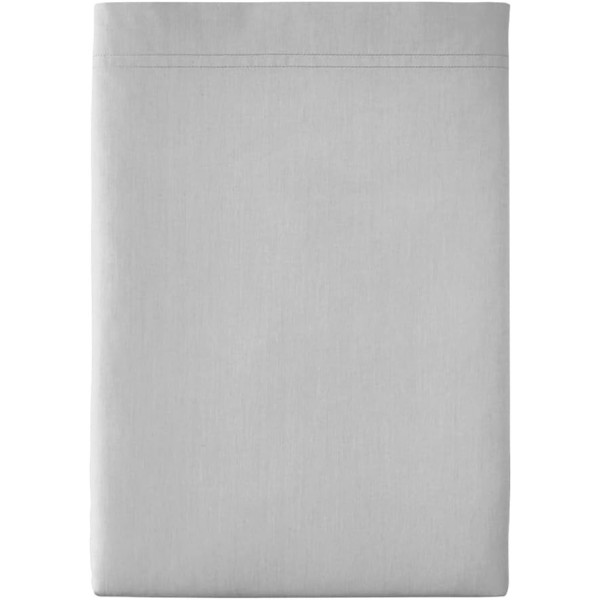 Drap plat uni en percale de coton 80 fils/cm² Première Galet, Essix