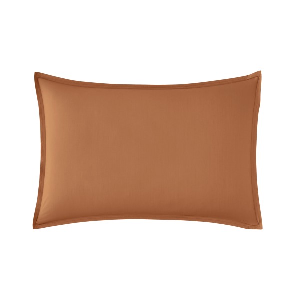 Housse de couette unie en percale de coton 80 fils/cm² Première Cuir, Essix