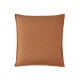 Taie d'oreiller carrée unie en percale de coton 80 fils/cm² Première Cuir, Essix