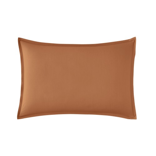 Housse de couette unie en percale de coton 80 fils/cm² Première Cuir, Essix