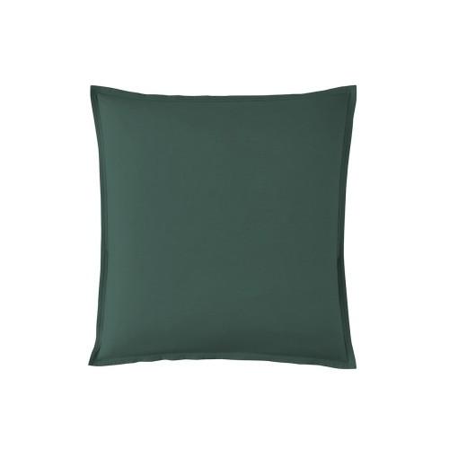 Taie d'oreiller carrée unie en percale de coton 80 fils/cm² Première Forêt, Essix