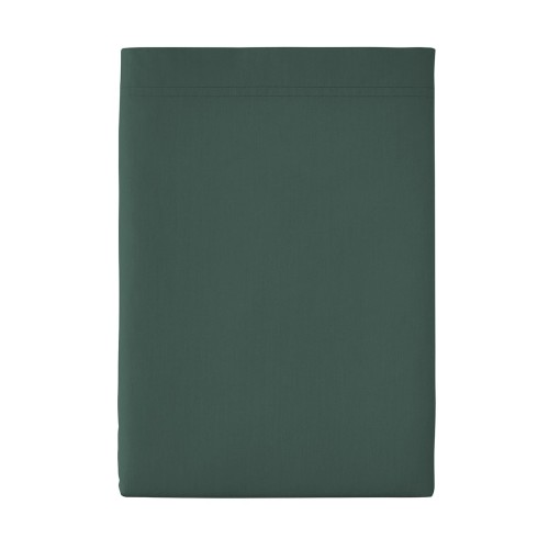 Drap plat uni en percale de coton 80 fils/cm² Première Forêt, Essix