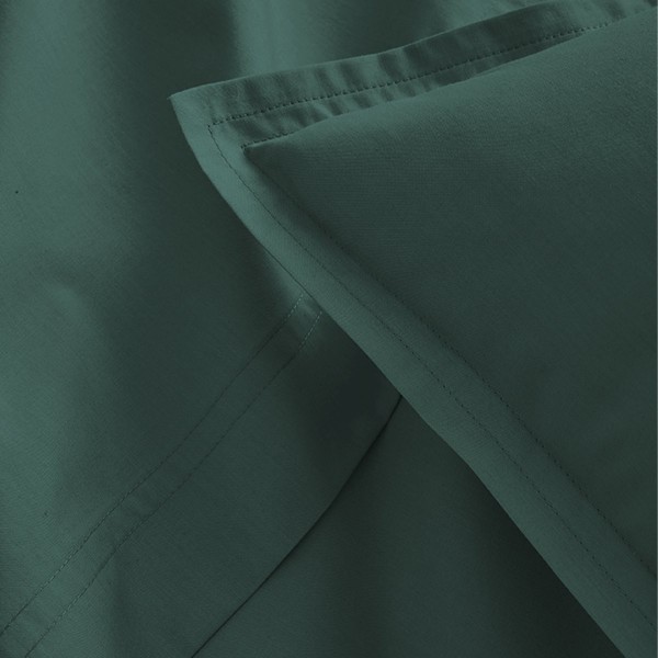 Parure de lit unie en percale de coton 80 fils/cm² Première Forêt, Essix