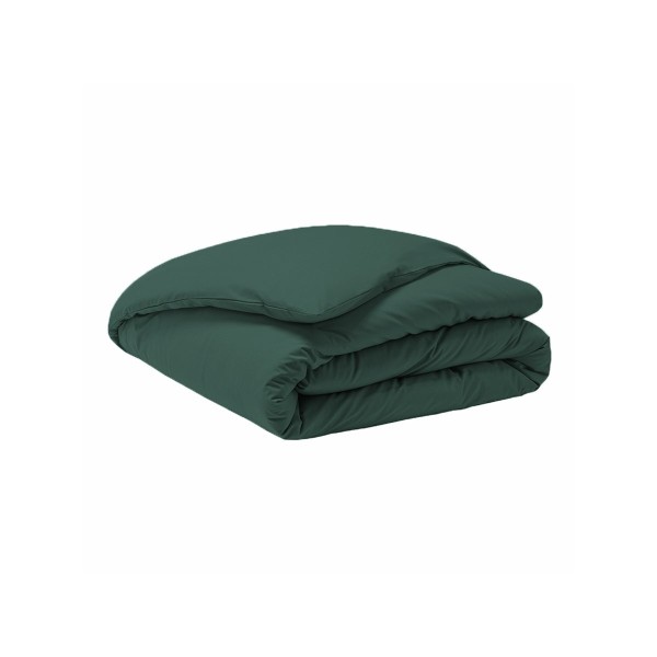 Housse de couette unie en percale de coton 80 fils/cm² Première Forêt, Essix