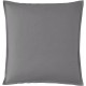 Taie d'oreiller carrée unie en percale de coton 80 fils/cm² Première Basalte, Essix