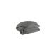 Housse de couette unie en percale de coton 80 fils/cm² Première Basalte, Essix