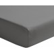 Drap housse uni en percale de coton 80 fils/cm² Première Basalte, Essix