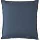 Taie d'oreiller carrée unie en percale de coton 80 fils/cm² Première Bleu nuit, Essix