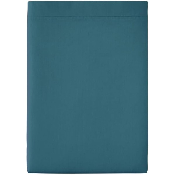 Drap plat uni en percale de coton 80 fils/cm² Première Emeraude, Essix