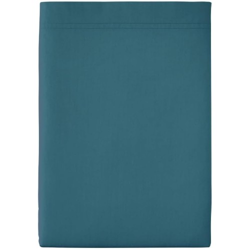 Drap plat uni en percale de coton 80 fils/cm² Première Emeraude, Essix
